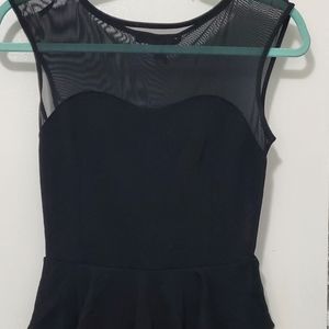 Forever 21 black mini dress with mesh